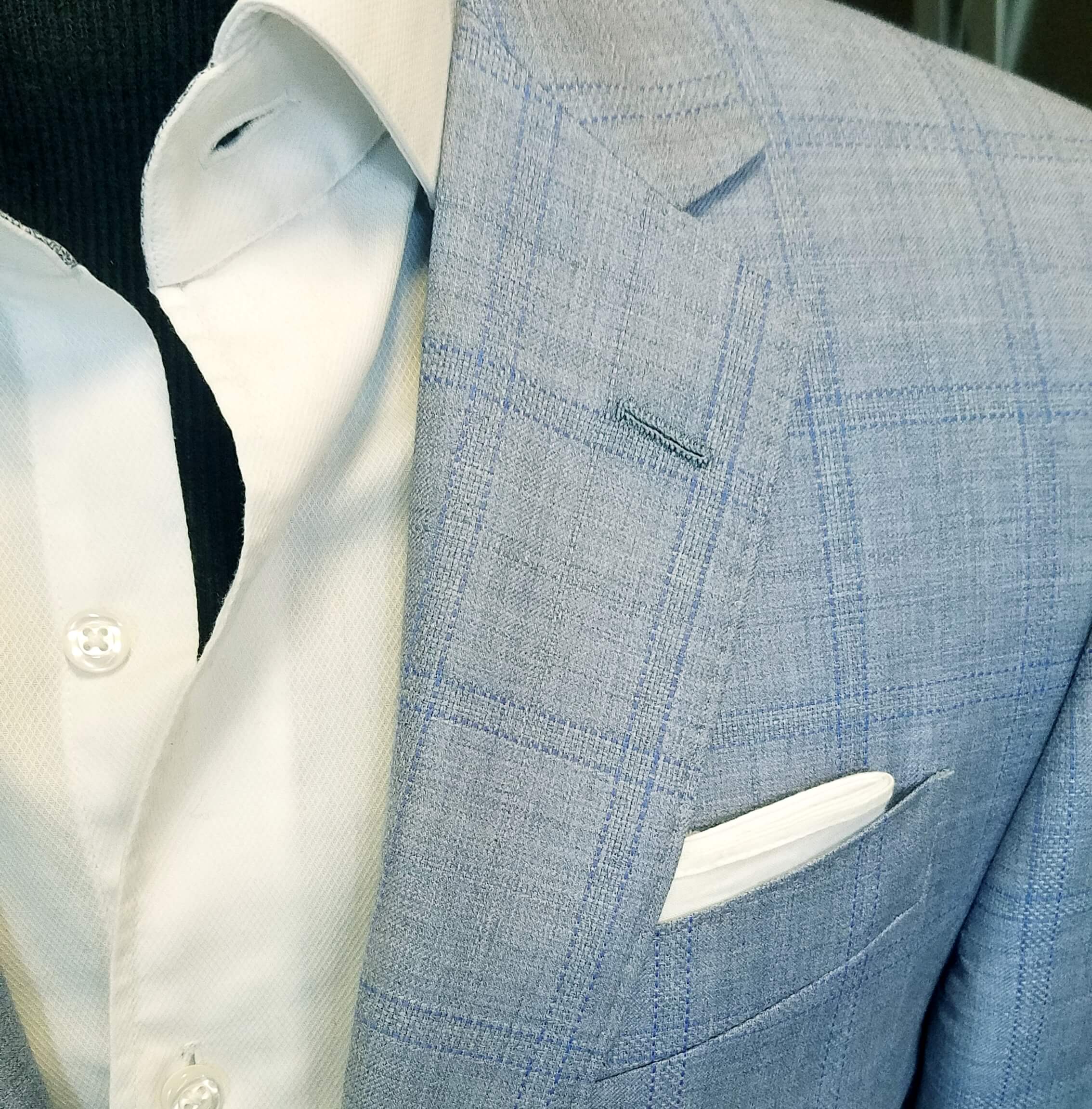 a suit jacket lapel buttonhole